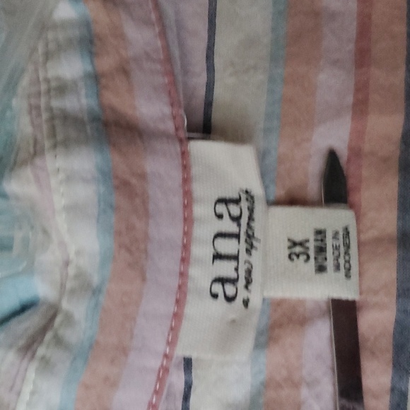 A.N.A 3X A New Apparel Women's summer thin cotton blend blouse - Picture 2 of 4